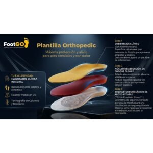 Plantilla Especializada FootGO ORTHOPEDIC – Máxima Protección y Alivio Clínico diabetica