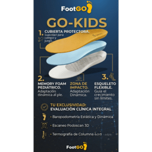 Plantilla Ortopédica Infantil FootGO GO-KIDS – Desarrollo y Crecimiento Saludable