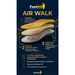 Plantilla Ortopédica FootGO AIR WALK - Confort & Descanso Diario